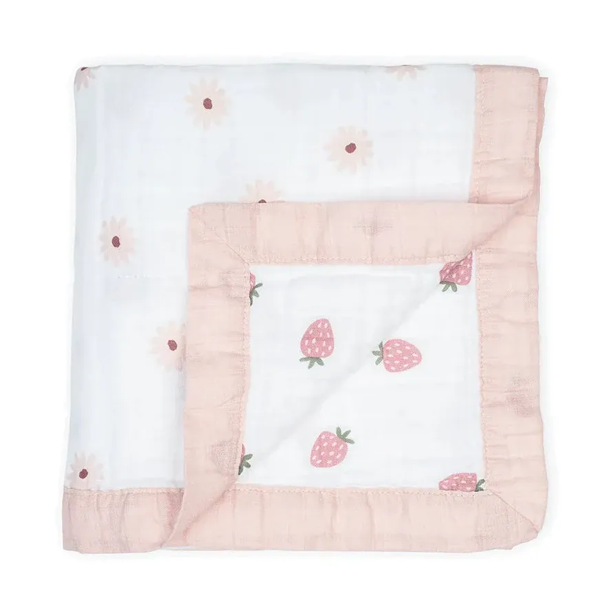 Couverture pour bébé matelassée classique Lulujo 100 % mousseline de coton 3 plis Lulujo®