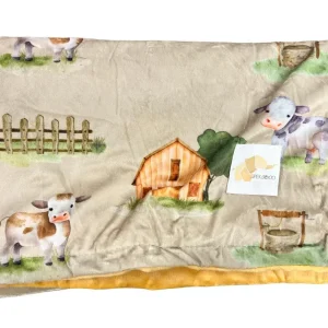 Doudou Peluche Ferme Vache Taupe (Endos Caramel) Pekaboo Collection
