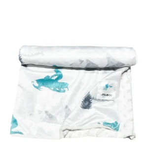Doudou Peluche Motoneige Turquoise Pekaboo Collection