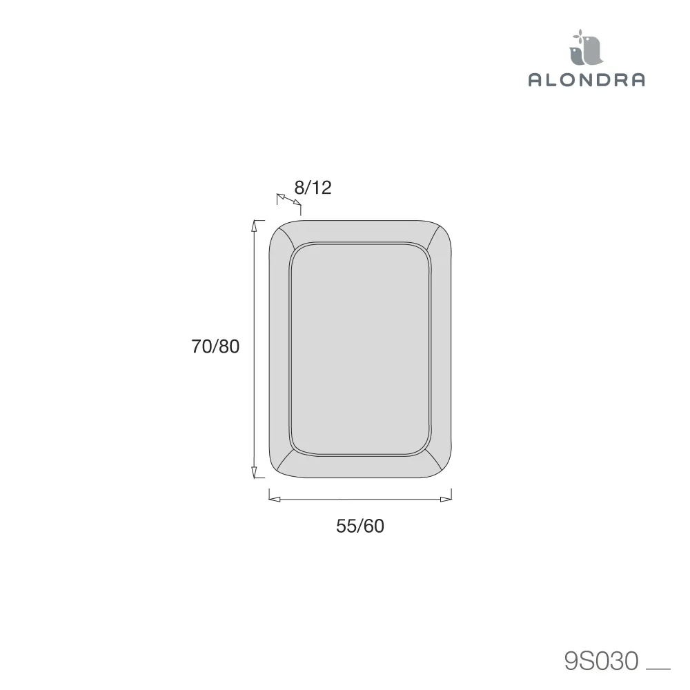 Drap-housse blanc pour matelas berceau réf. ZH55-70 (55x70 cm) · 9S030-B