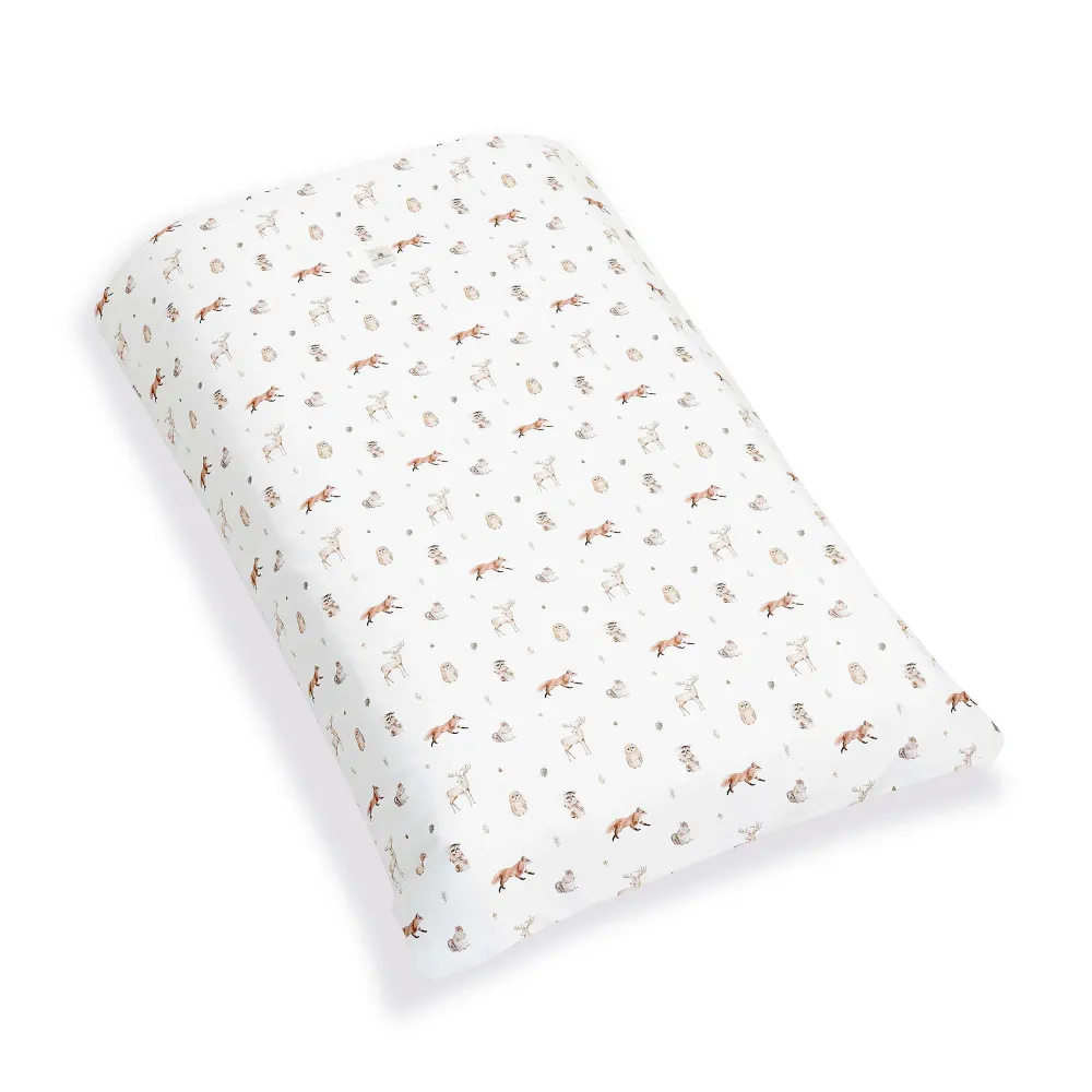 Housse de couette lit 90x200 cm imprimé fôret · 636F-148 Taiga