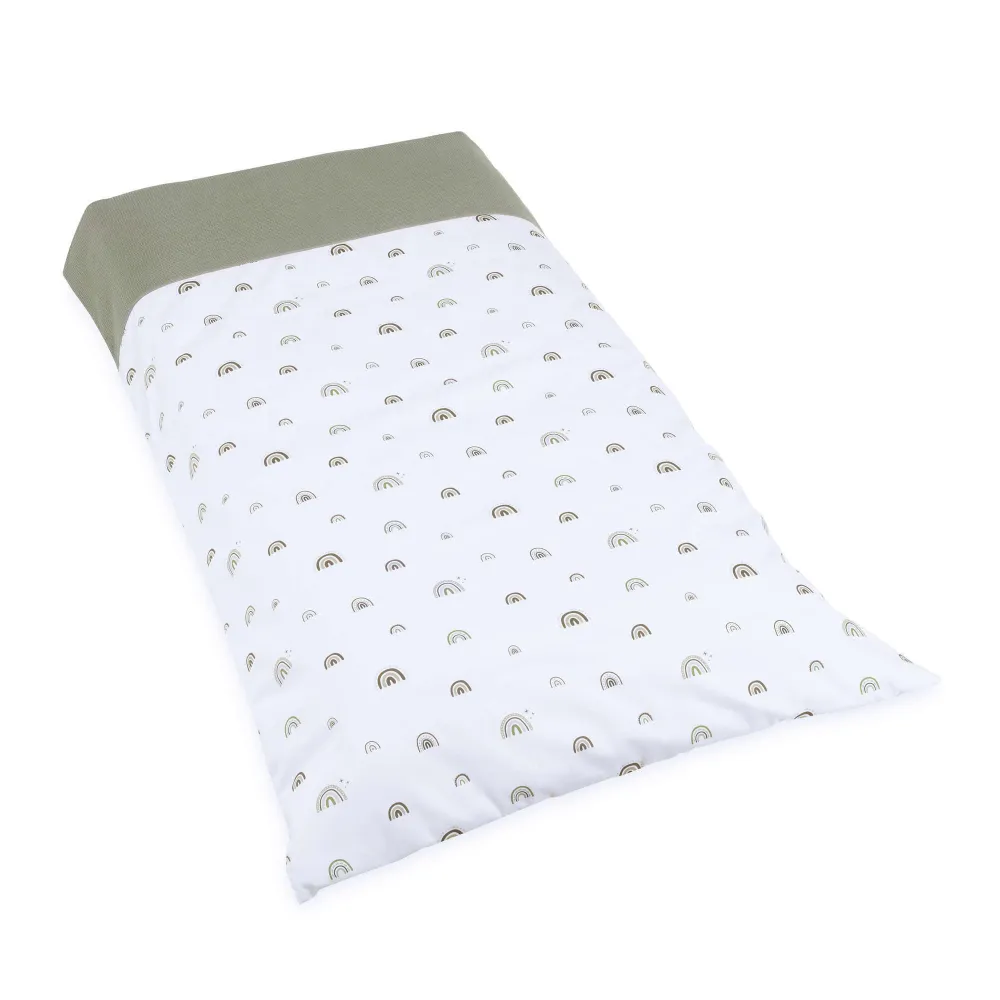 Housse de couette lit 90x200 cm vert-olive · 636F-127 Espuma do mar