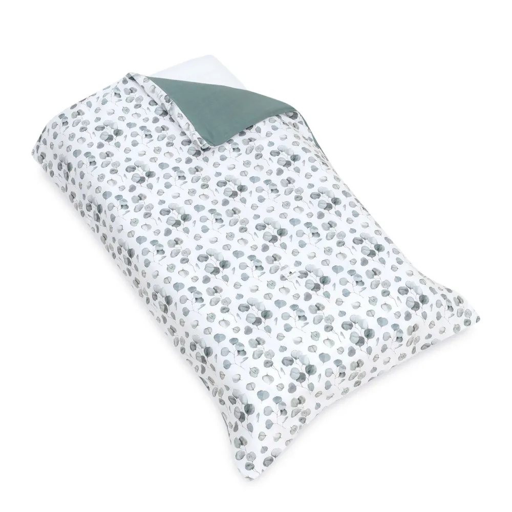 Housse de couette lit junior 90x200 cm feuilles vert · Musgo 636F-118
