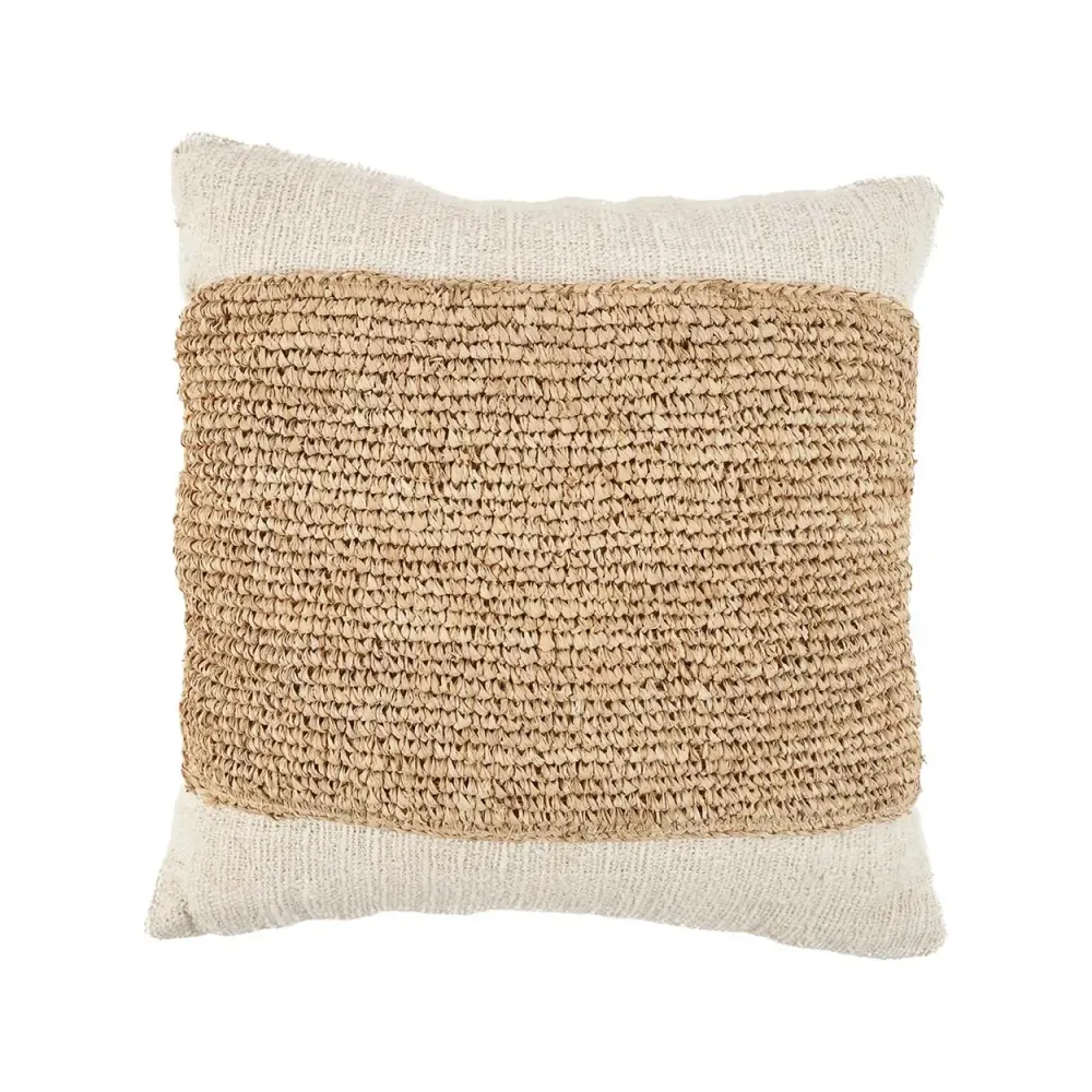 RAFFIA STAMP Housse de coussin - Naturel