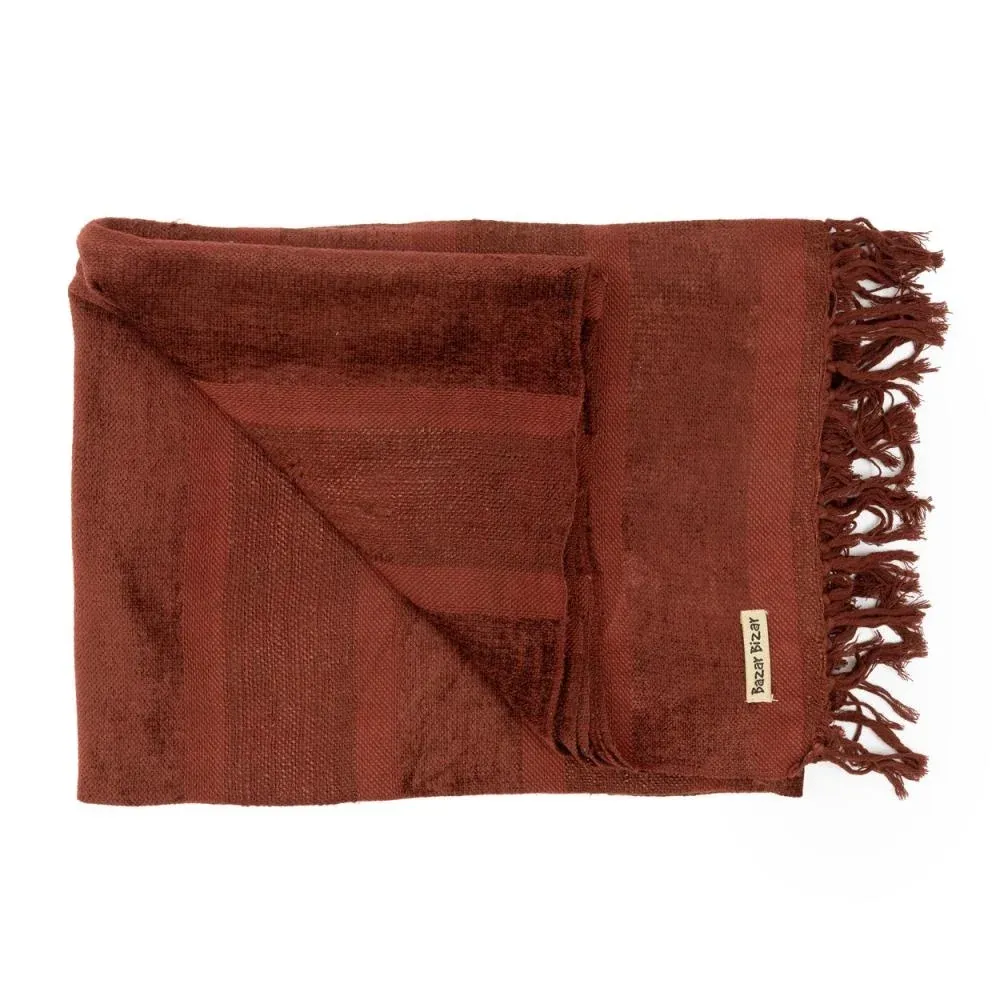 S'IL VOUS Plaid Velours de Bourgogne
