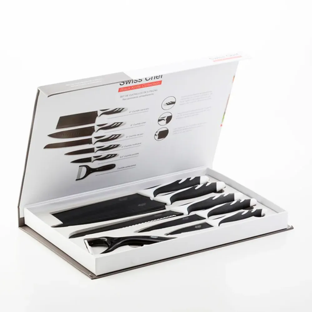Couteau de table Bravissima Kitchen Cuchillos Swiss Chef 6 pièces en Acier inoxydable