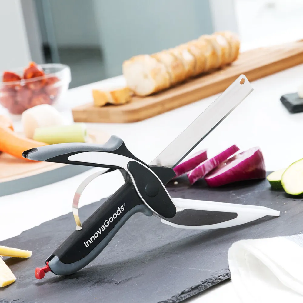 Couteau-Ciseau avec Mini Planche à Découper Intégrée InnovaGoods