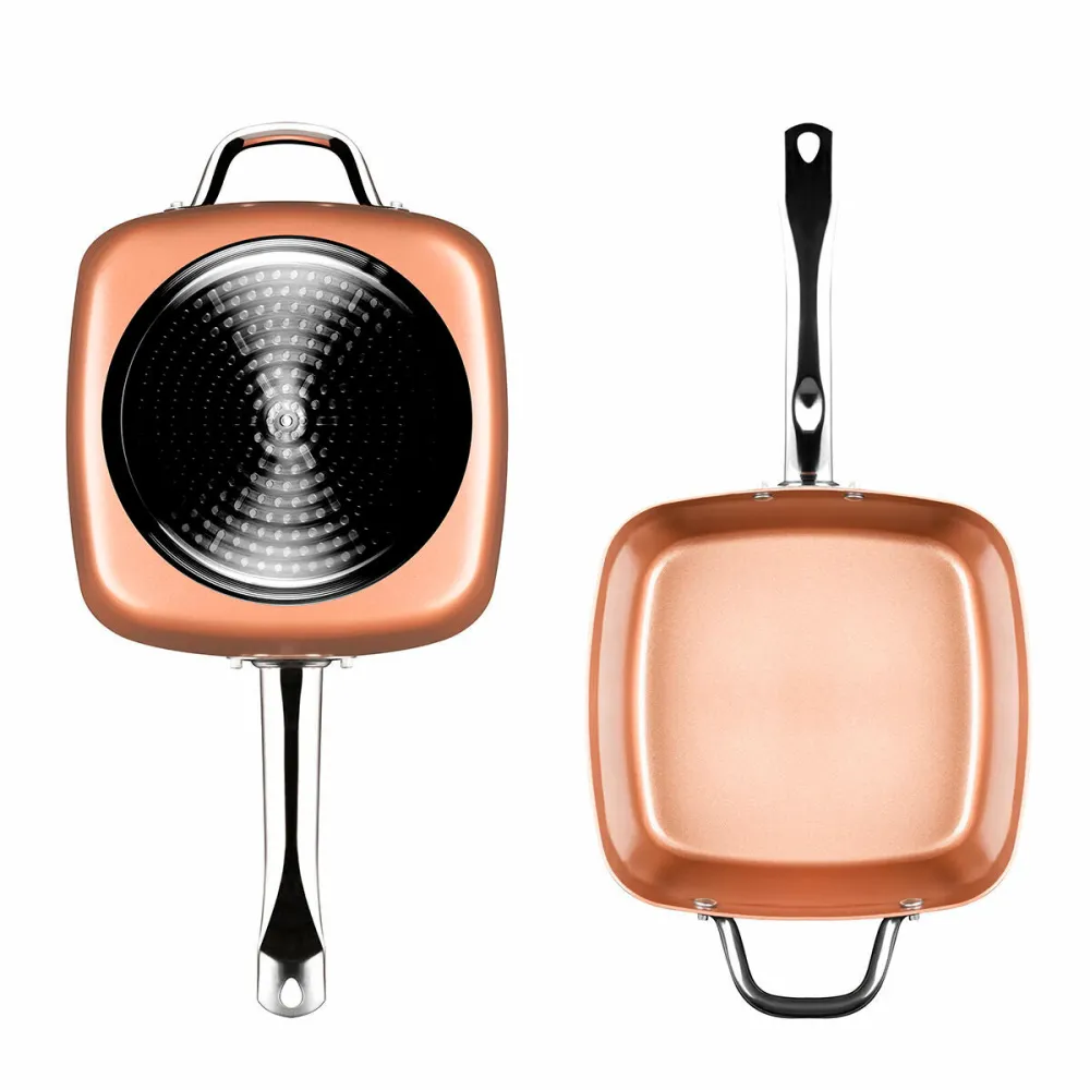 Ensemble de Poêle Multifonctions 5 en 1 Copper Coppans InnovaGoods IG117346 Argenté Métal Aluminium 5 Pièces Ø 24 cm (Reco...