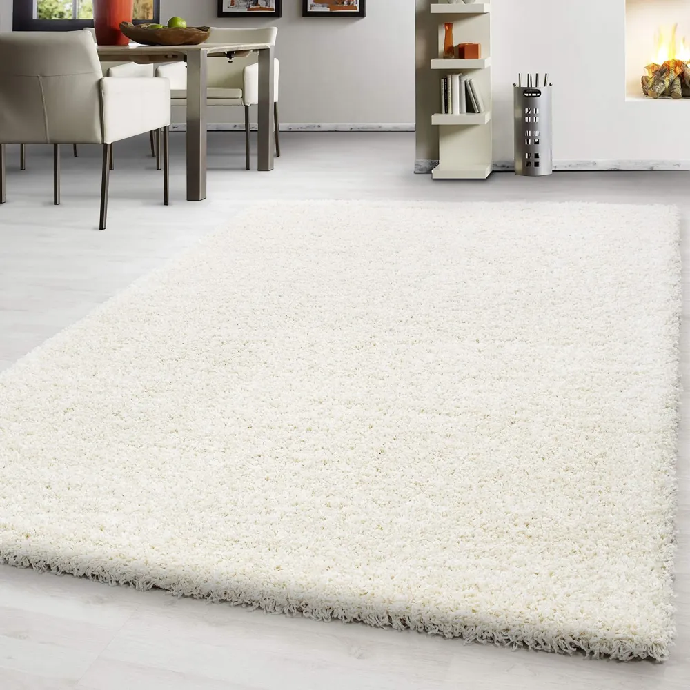Teppium Tapis Salon 160x230 cm Moderne Adulte Tapis Chambre Crème - Shaggy Tapis Poil Long Salle de Séjour Concevoir Unico...