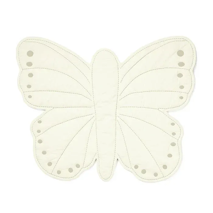Cam Cam Copenhagen Tapis d'éveil en forme de papillon Blanc cassé