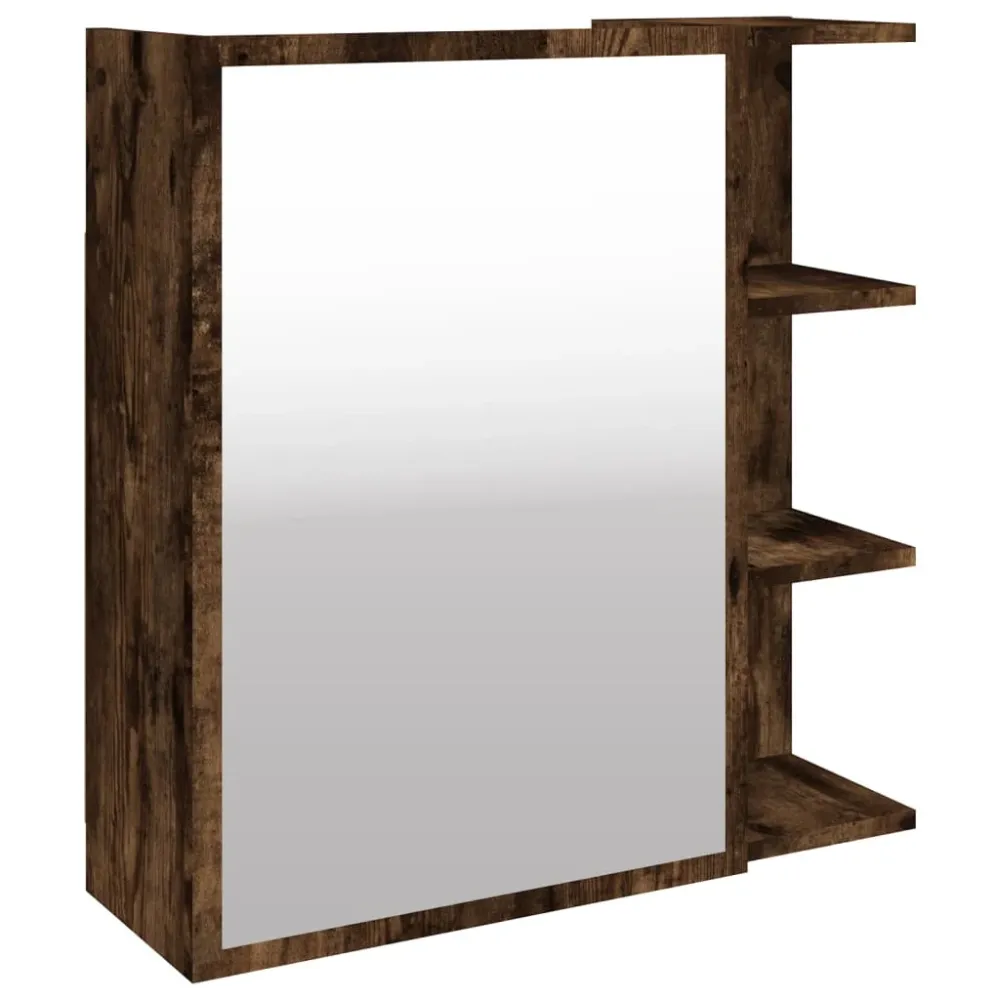 Armoire à miroir de salle de bain 62,5 x 20,5 x 64 cm chêne 02_0006722