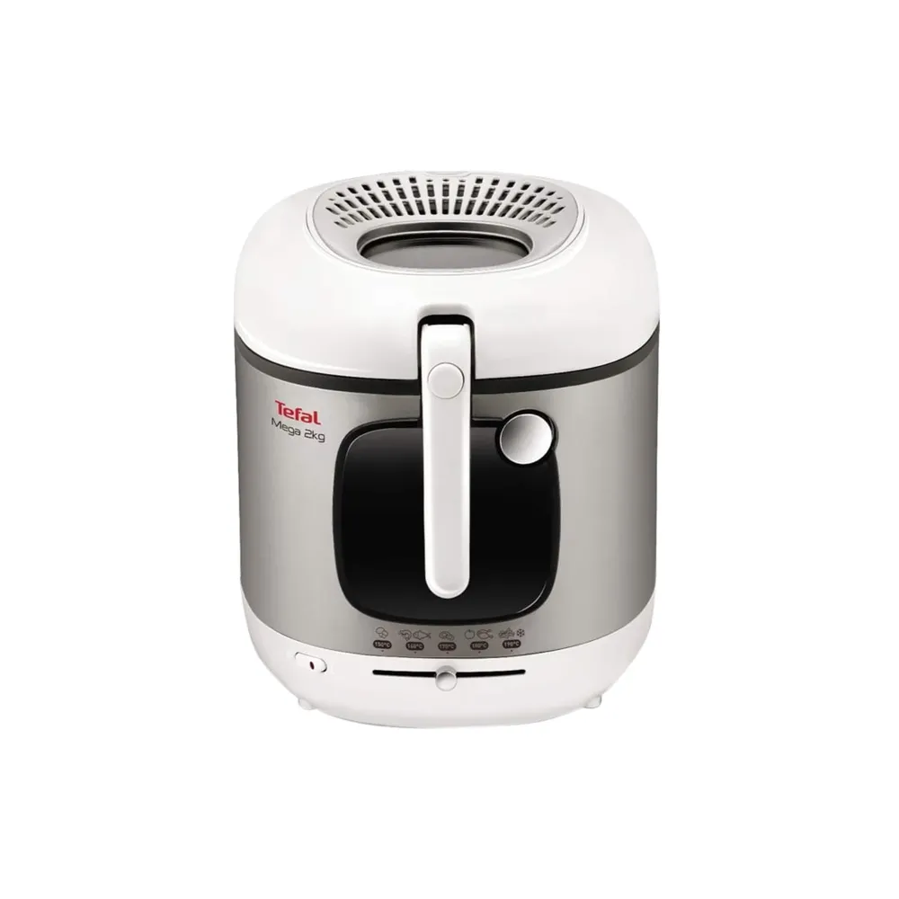 Cuisine vapeur 2-en-1 Moulinex 3.3Lt Mega Deep Fryer Silver & Blanc pur