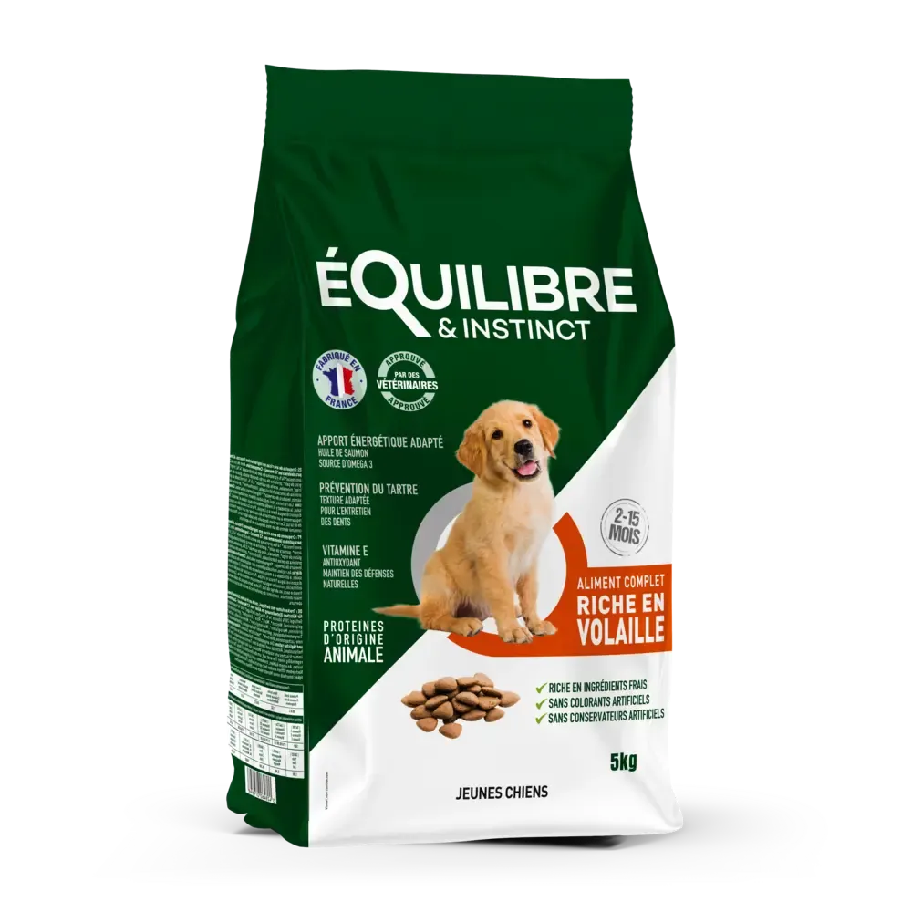 Mixeur portable Equilibre & instinct - croquettes à la volaille pour chiot