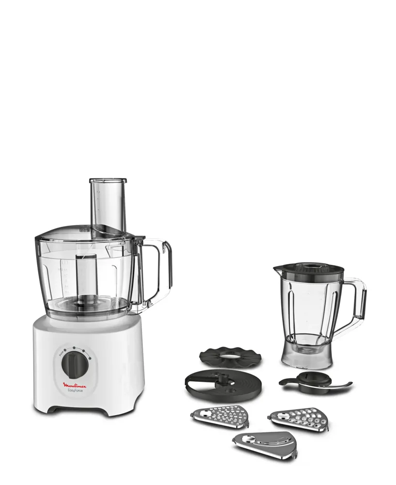 Moulinex Easy Force Food Processor - Blanc pur vapeur et mixeur intégrés