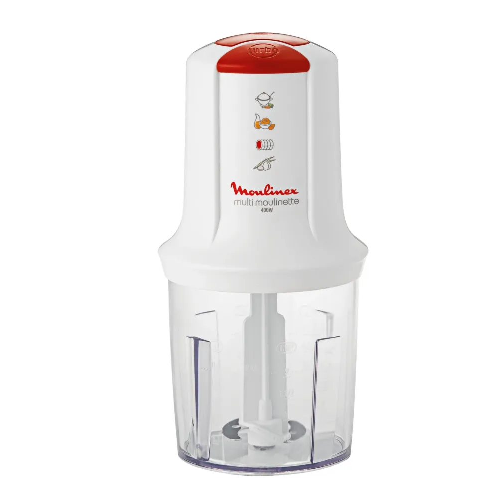 Moulinex Mini Chopper 3 1 - Blanc pur avec 3 bols de stockage
