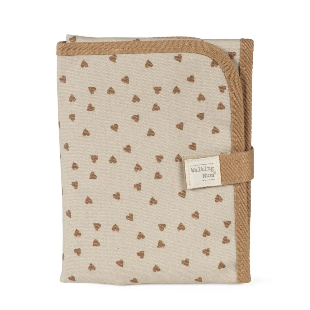 Tapis à langer bébé Poppy Cannelle – Motifs cœurs