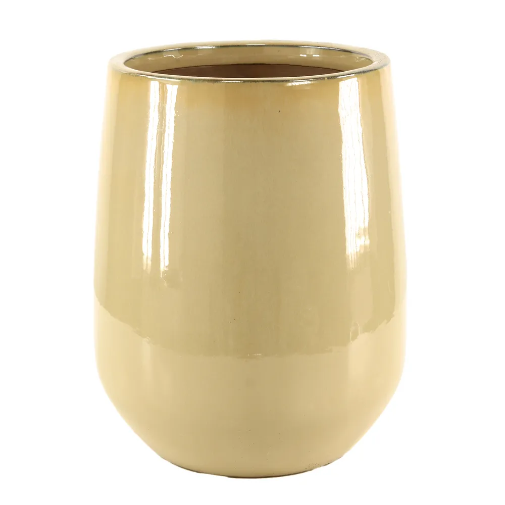 Pot céramique émaillé jaune miel 41.5x50cm Pot et Déco EDA