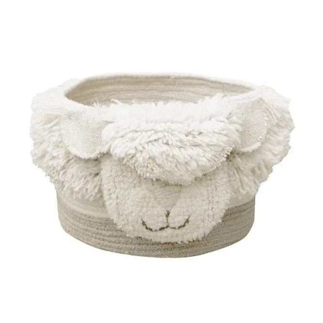 Panier En Laine Mouton Rose Nez