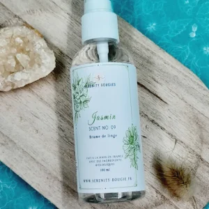 " JASMIN " Brume de linge - Spray textile Artisanal - Parfum d'intérieur naturel Sérénity Bougies