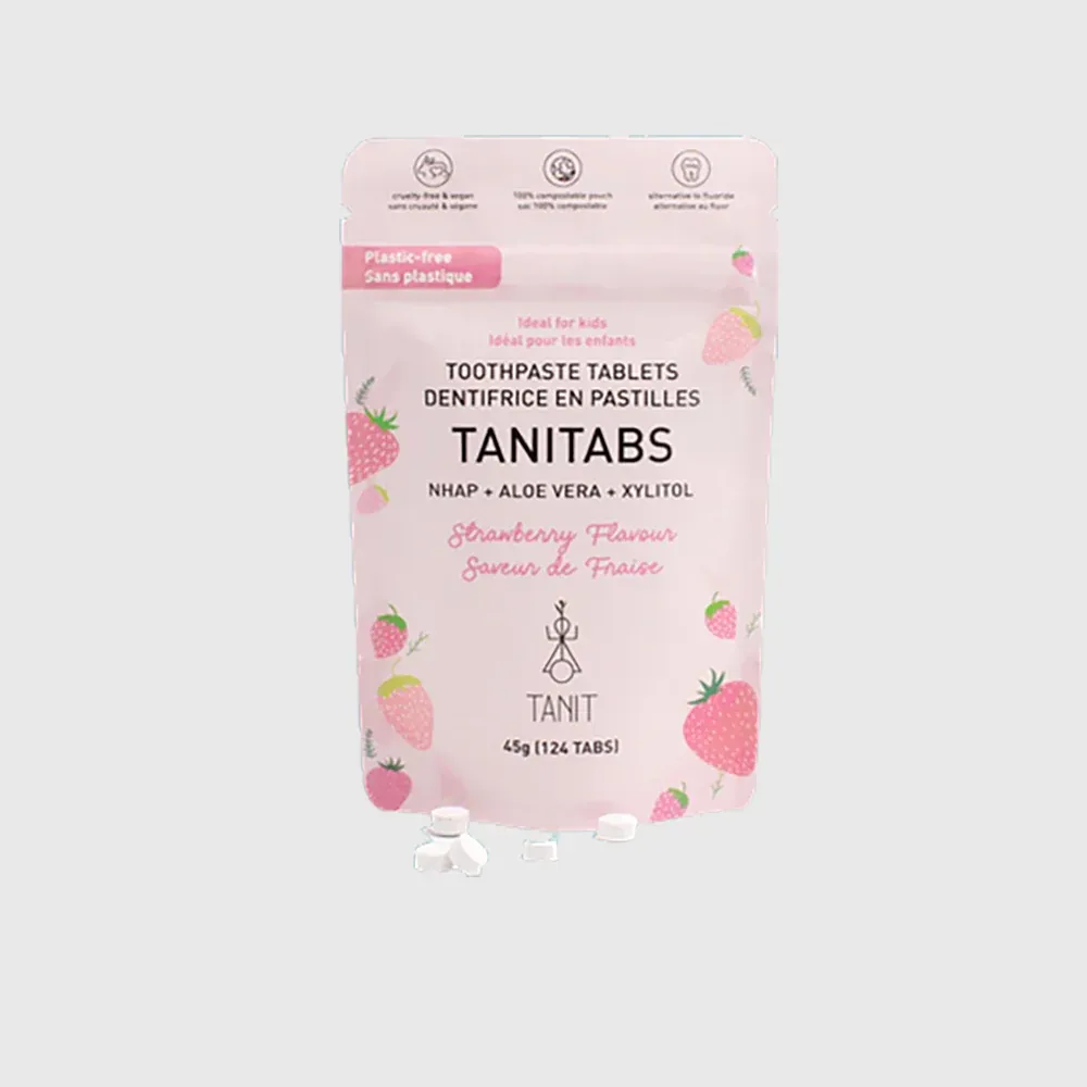 Dentifrice en pastilles Fraise - Recharge compostable 124 unités