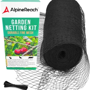 Filet anti-oiseaux AlpineReach pour jardin, 2m x 30m, noir