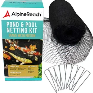 Kit de filet pour bassin à carpes koï AlpineReach 4,5m x 6m - 20 agrafes en acier