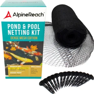 Kit de filet pour bassin à carpes koï AlpineReach 4,5m x 4,5m