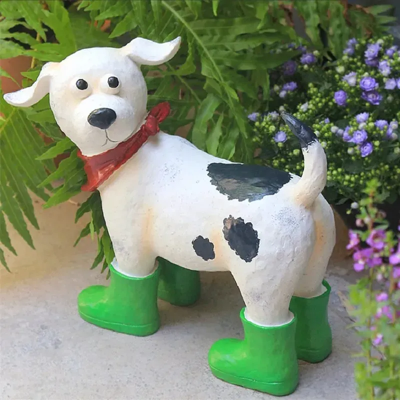 Ornements extérieurs Chien Sol Jardin Aménagement Cour Aménagement Paysager Balcon Maison Dessin Animé Animal Ornements Dé...