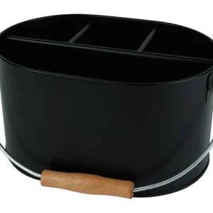 Panier métallique portable Redecker, noir, 9,4 x 6,6 x 5,1 pouces