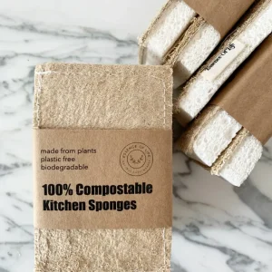 Éponges de cuisine 100 % compostables, paquet de 2 - kitchen sponges