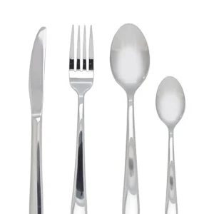 Certifié CE Table Pride 24pc Stainless Steel Cutlery Set - Argenté