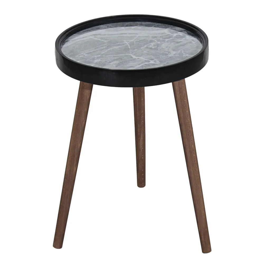 Filtre à graisse Exotic Designs Side Table - Noir jais & Grey×2