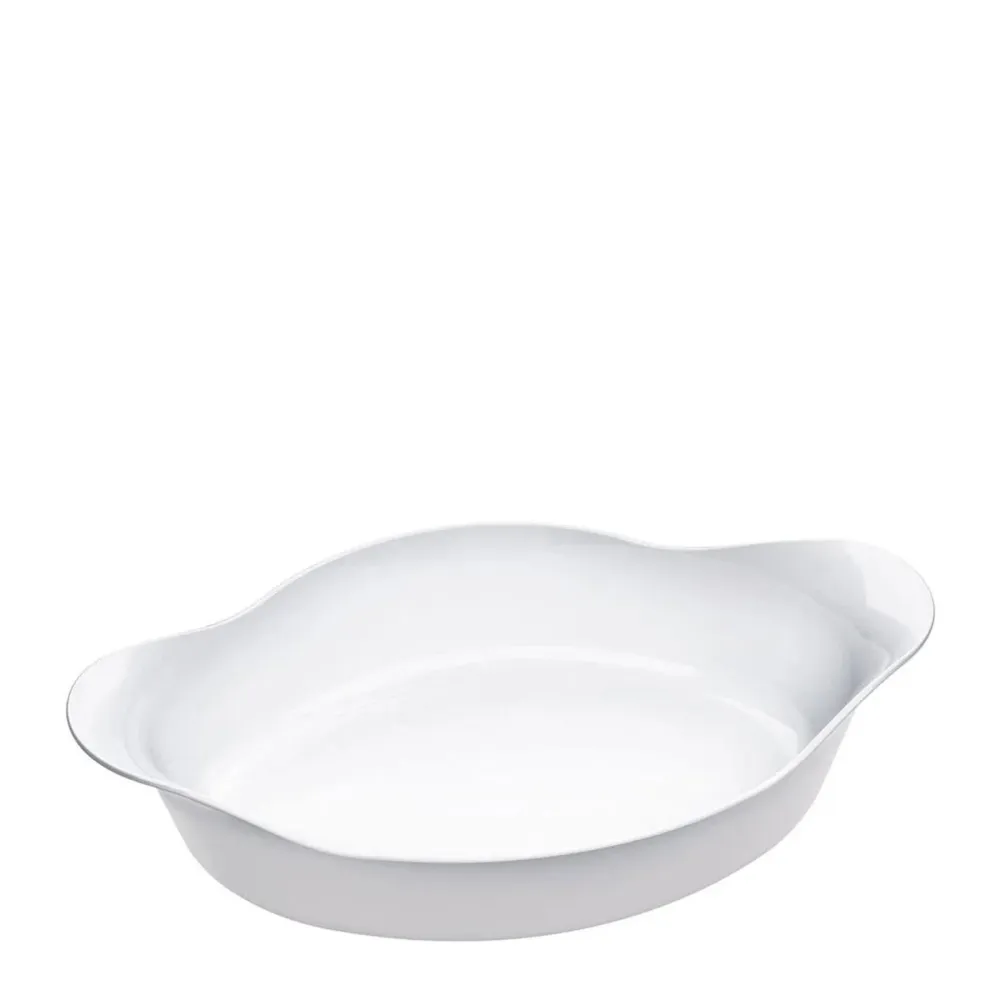 Plaque en fonte Marinex Opaline Oval Roaster 1.4L - Blanc pur