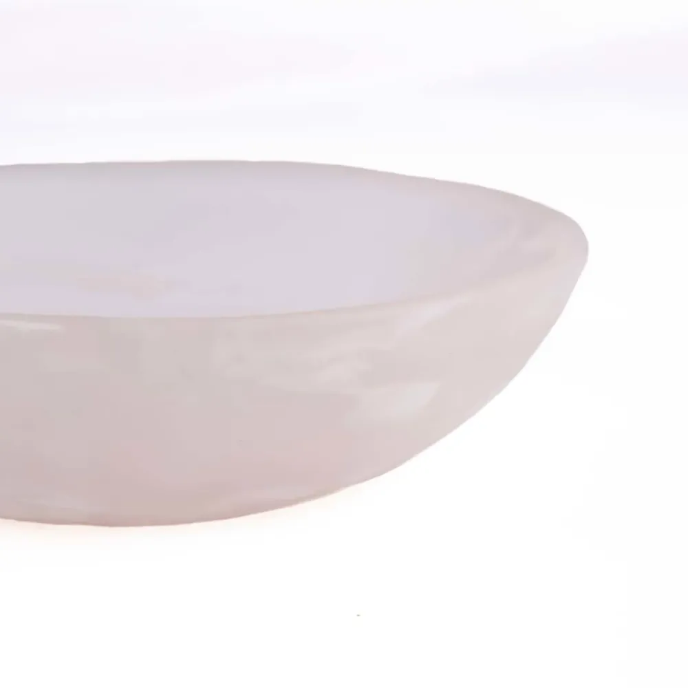 Resin Organic Bowl - Rose vif White - M