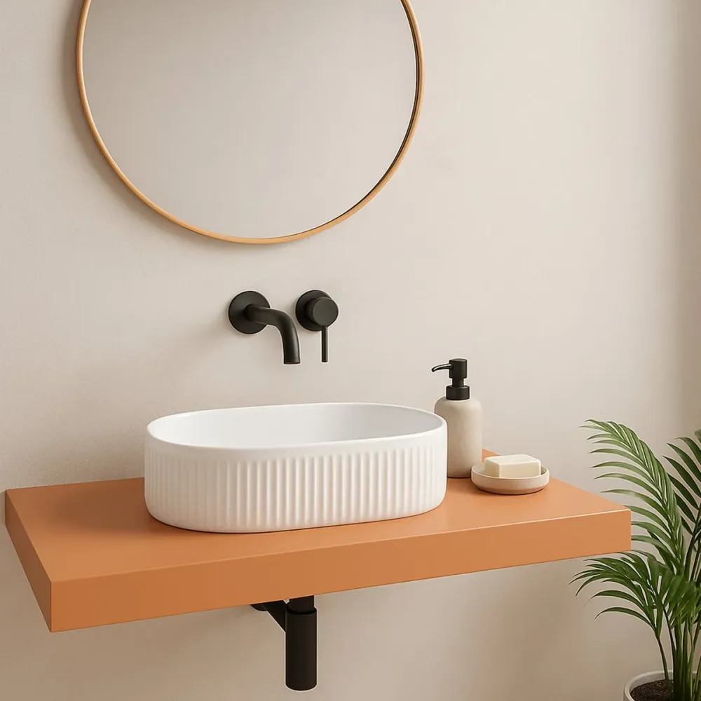 Bras de lavage Lavabo à poser ovale Gina