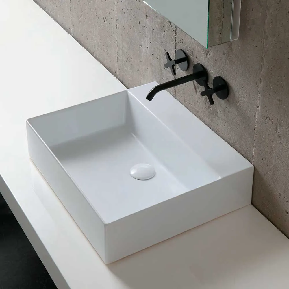 Déversoir Lavabo à poser carré Ceramica Azzurra Elegance 60x45 cm