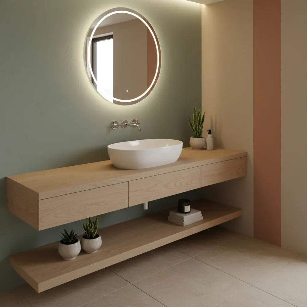 Haute Performance Lavabo à poser modèle Elegance 60x40 Céramique Azzurra avec bord fin