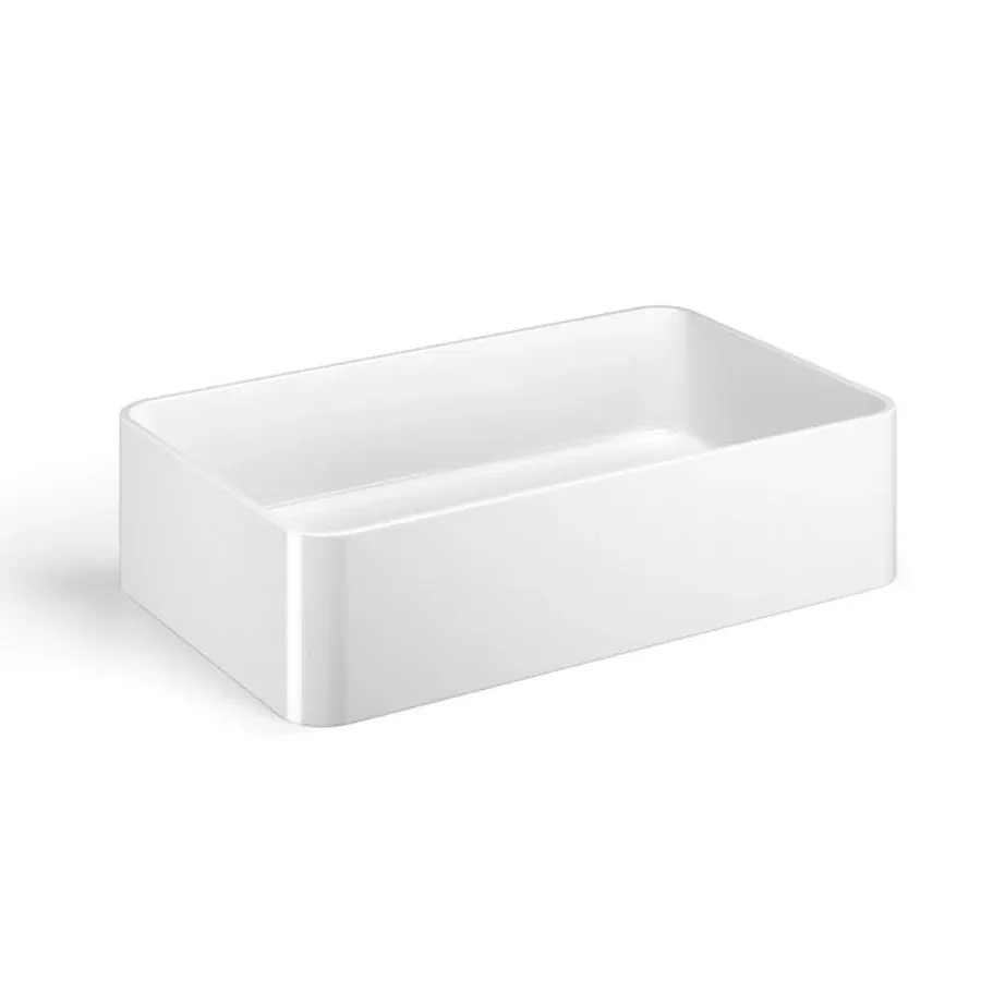 Lavabo à poser Lineabeta modèle Quarelo sans bonde 58,5x36,5 cm pour Nettoyage intensif