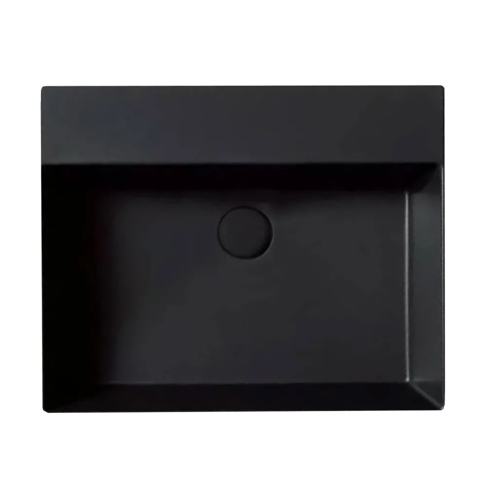 Résistance de séchage Lavabo à poser carré Ceramica Azzurra Elegance 60x45 cm - Carbone