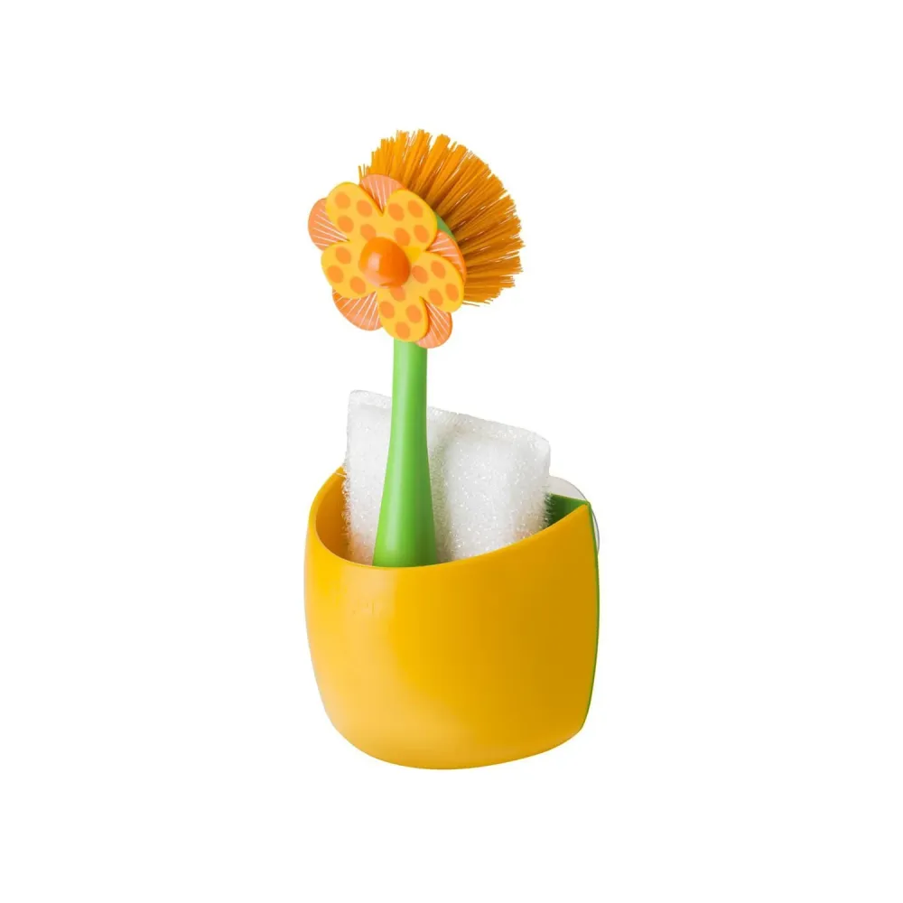 Set Dosatore E Spazzola Da Cucina Arancione en Plastique résistant aux hautes températures