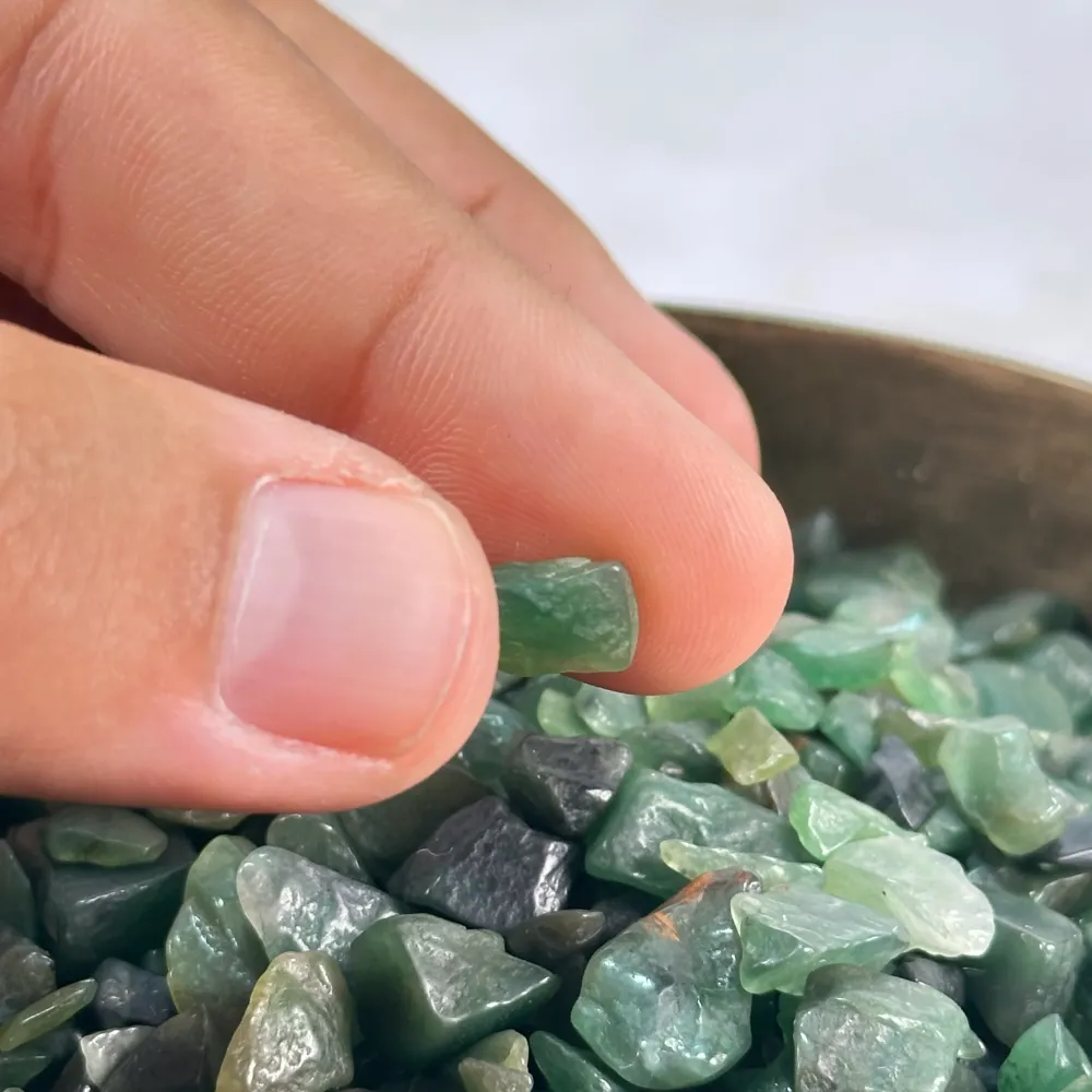 Éclats roulés d'Aventurine Verte