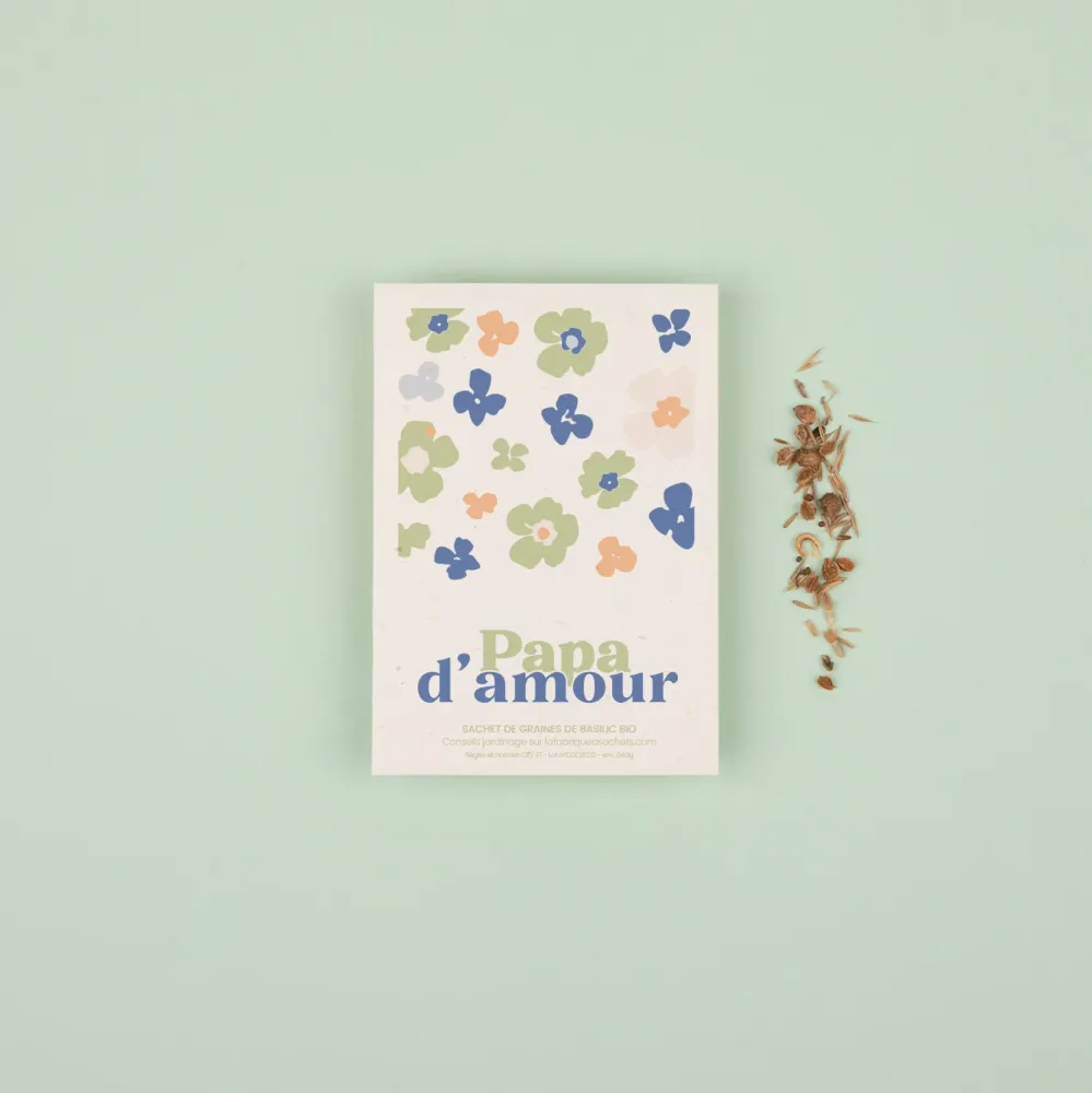 Papa d'Amour - Sachet de graines de basilic bio