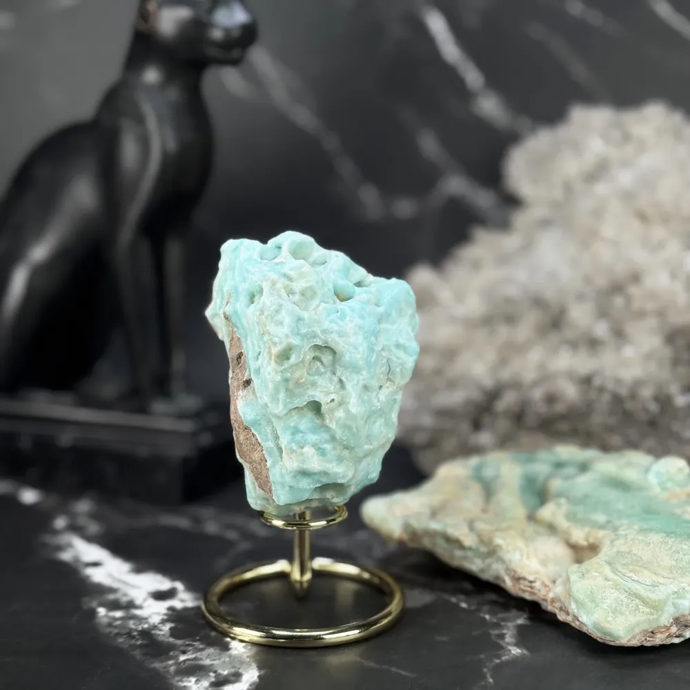 Pierre brute d'Aragonite Bleue - P1
