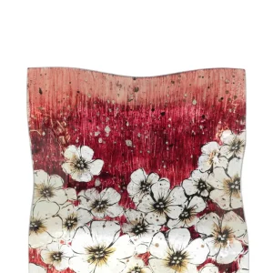 Kitchen Life Merisier Blossom Square Plate 30cm - Red (Série Chef)