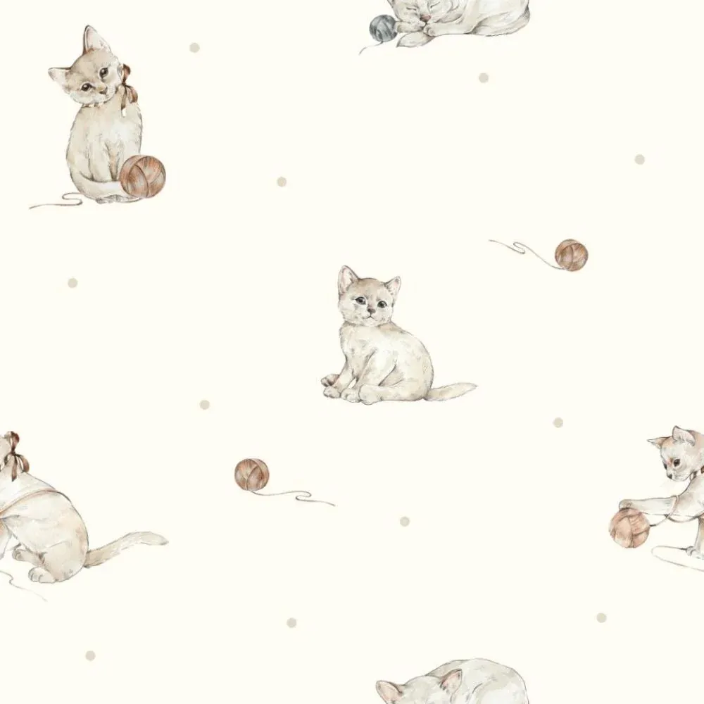 Memi Bamboo literie avec remplissage 75x95 - chatons