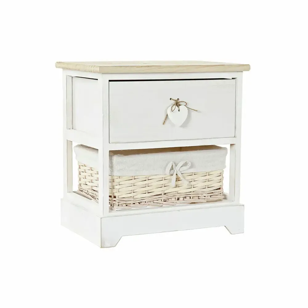 Spray assainissant Caisson à Tiroirs DKD Home Decor Naturel Blanc osier Bois de paulownia