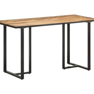 Crèche en Bois Table de salle à manger 140cm Bois de manguier brut