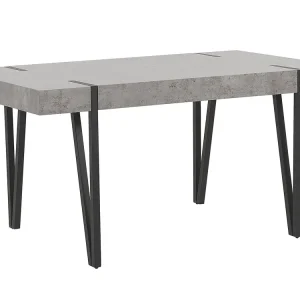Dining Table 150 x 90 cm Concrete Effect Noir jais ADENA