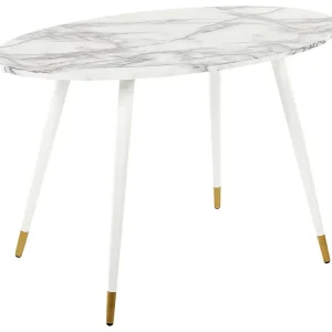 Eettafel marmer/wit 120 x 70 cm GUTIERE