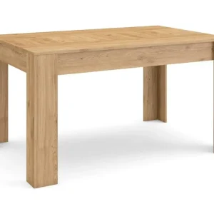 Figurine en Résine Table à manger, 140x90x76 cm, Pour 6 personnes, Meubles de Salon, Chêne